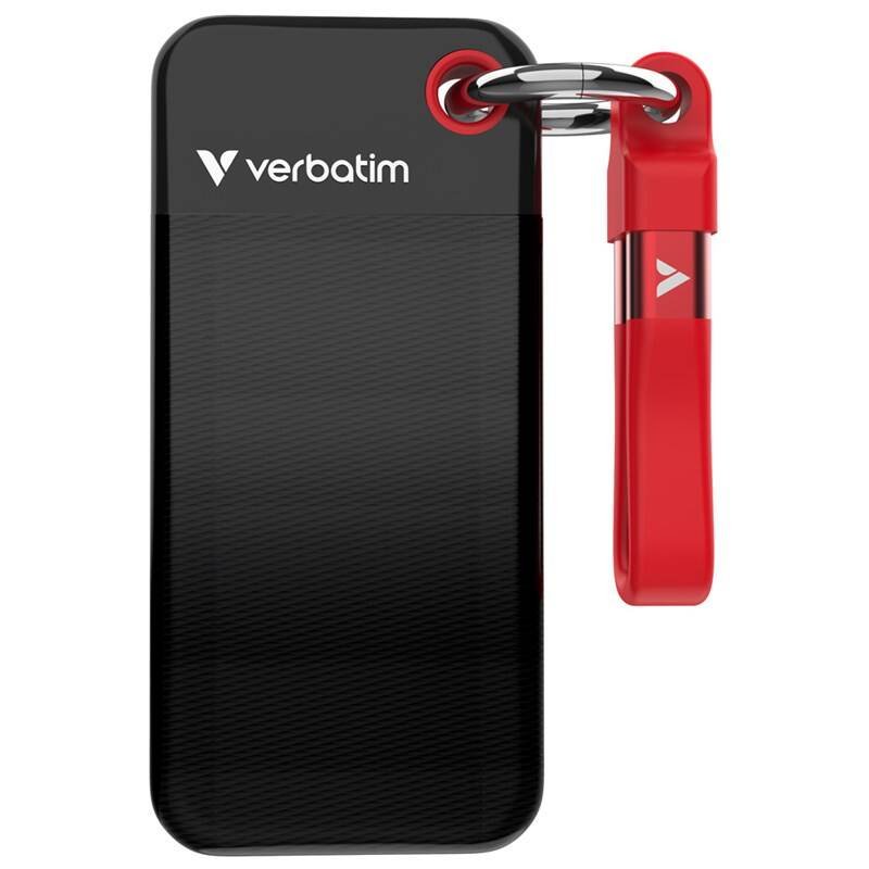 Externí SSD Verbatim Pocket 1TB černý/červený