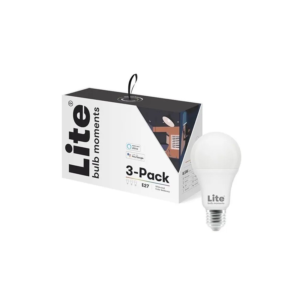 Lite bulb Moments Sada chytrých žárovek - E27 RGB
