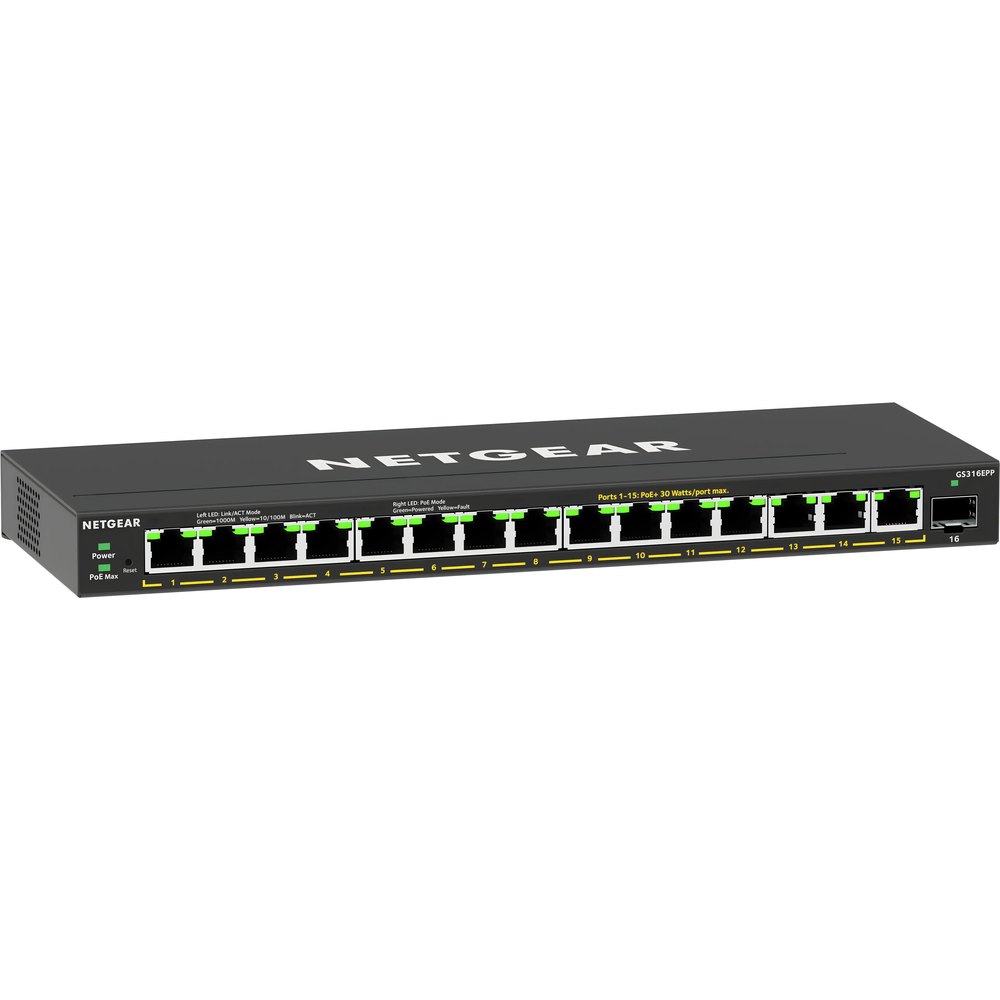 Netgear GS316EPP černá