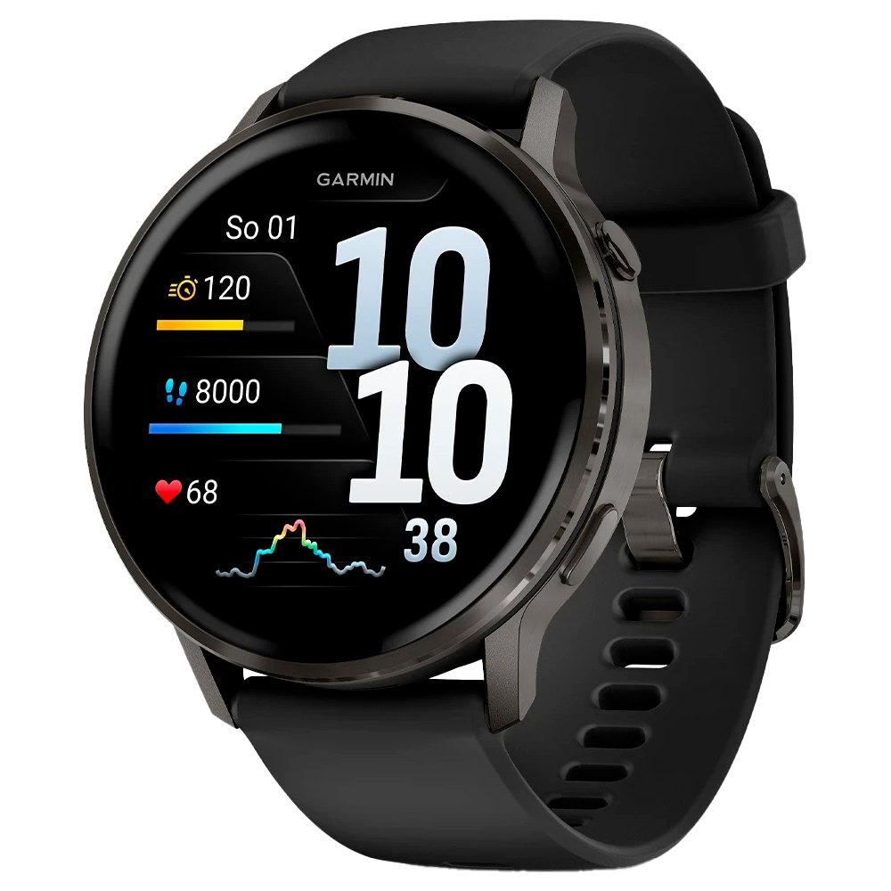 Garmin Venu 4 45 mm Slate + Black silicone band