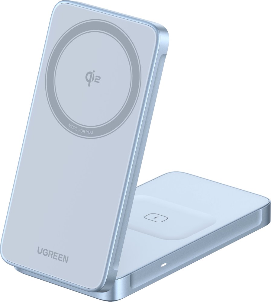 Ugreen Magflow Qi2.2 25W 2v1 Modrá