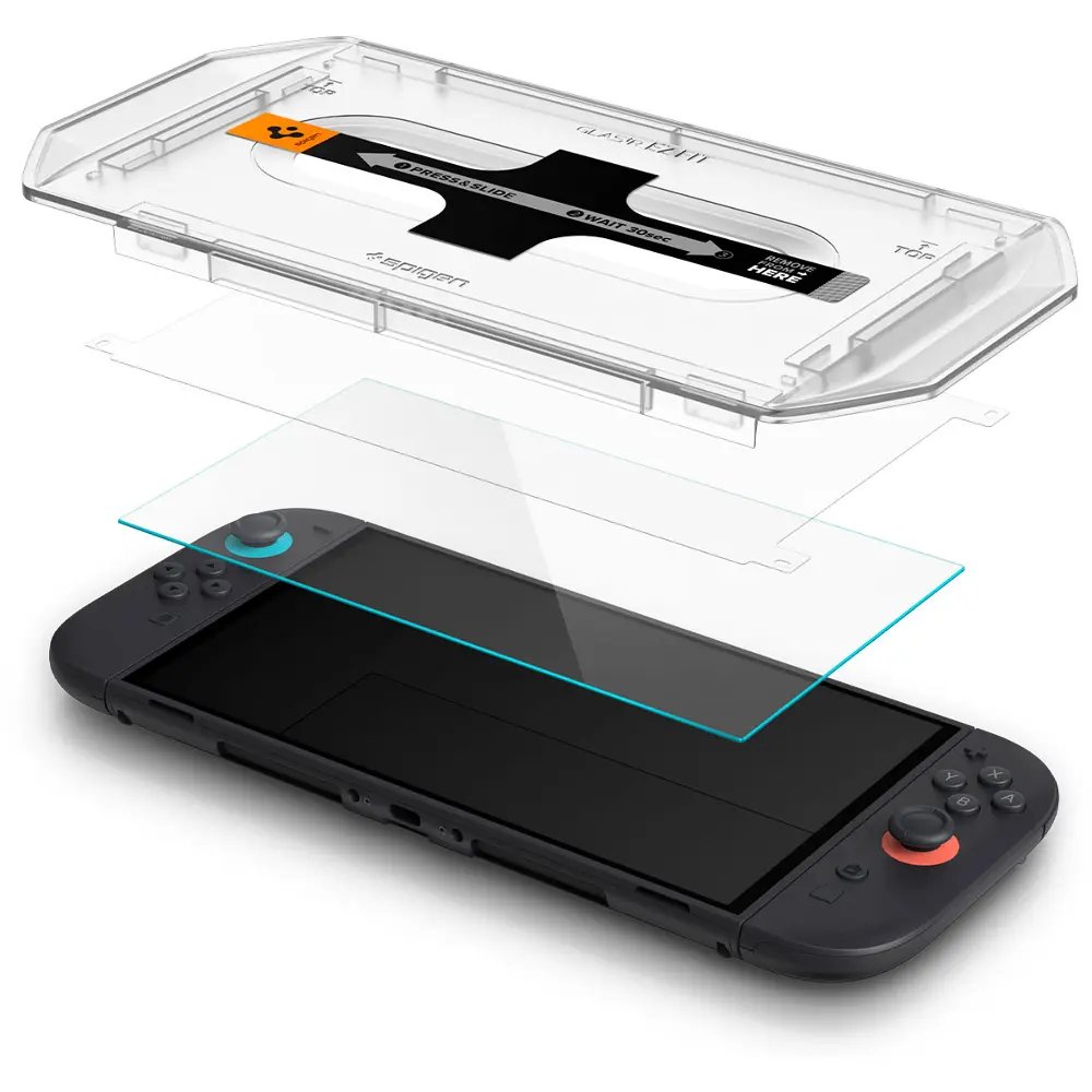 Ochranné sklo Spigen Glass tR EZ Fit pro Nintendo Switch 2 · 2 ks