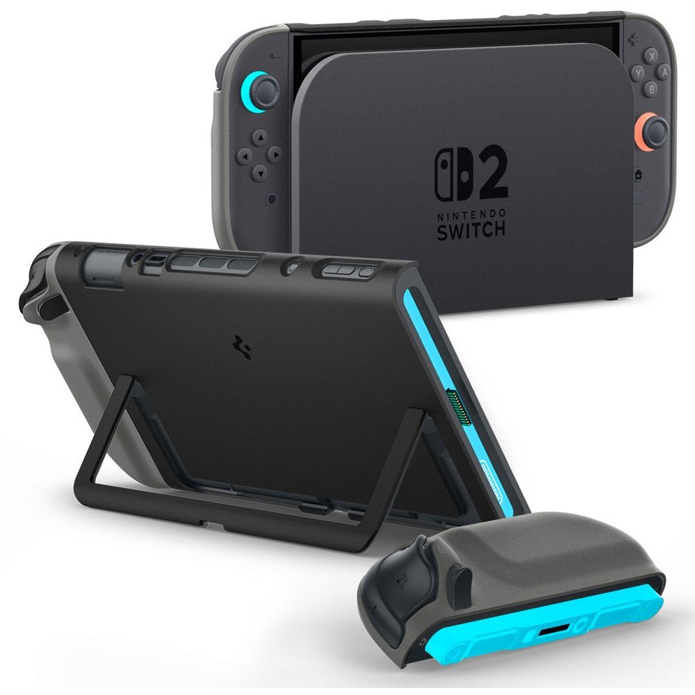 Pouzdro Spigen Nano Pop pro Nintendo Switch 2 · Black Sesame