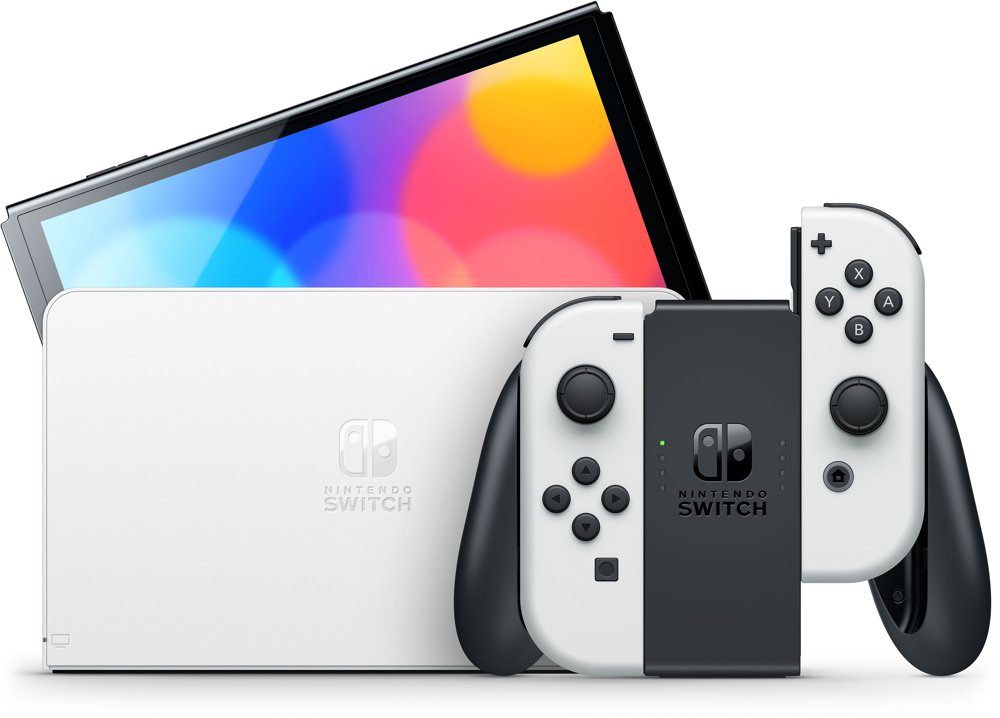 Nintendo Switch OLED · bílá