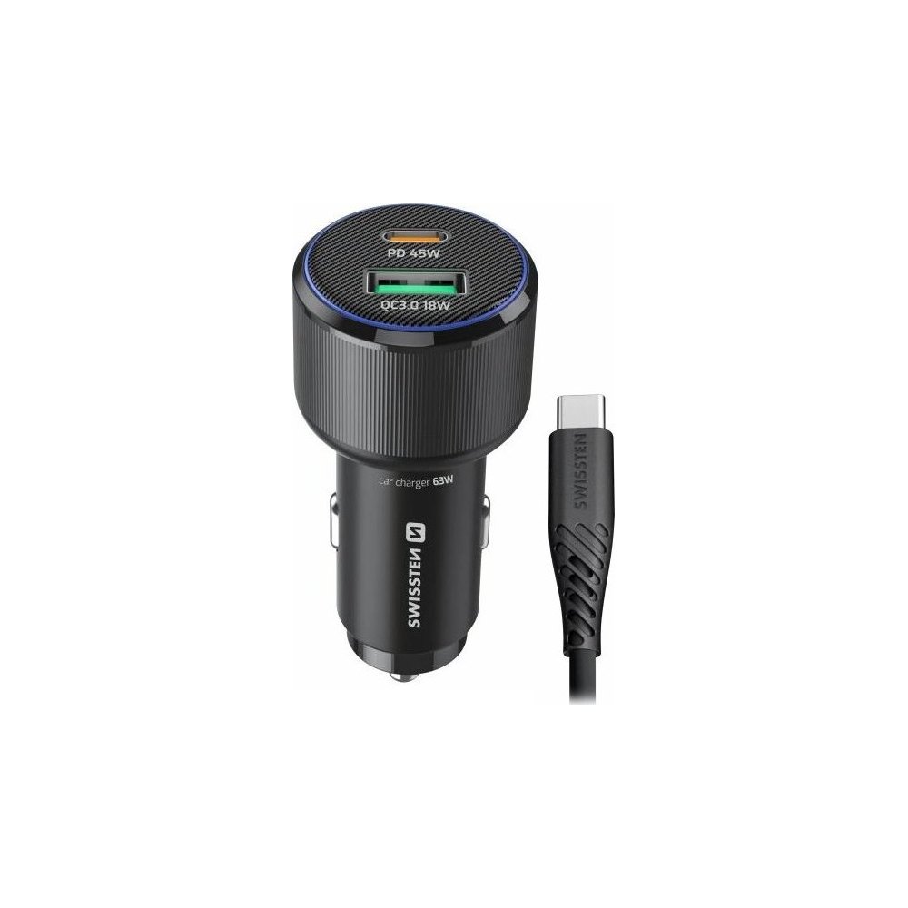 Swissten 20111910 CL adaptér 63 W černý + kabel USB-C 1 m