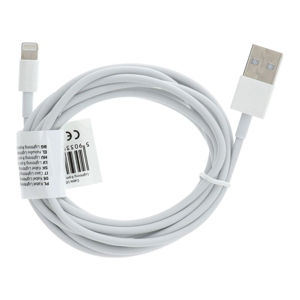 Nabíjecí Kabel Lightning pro iPhone 2 m bilý