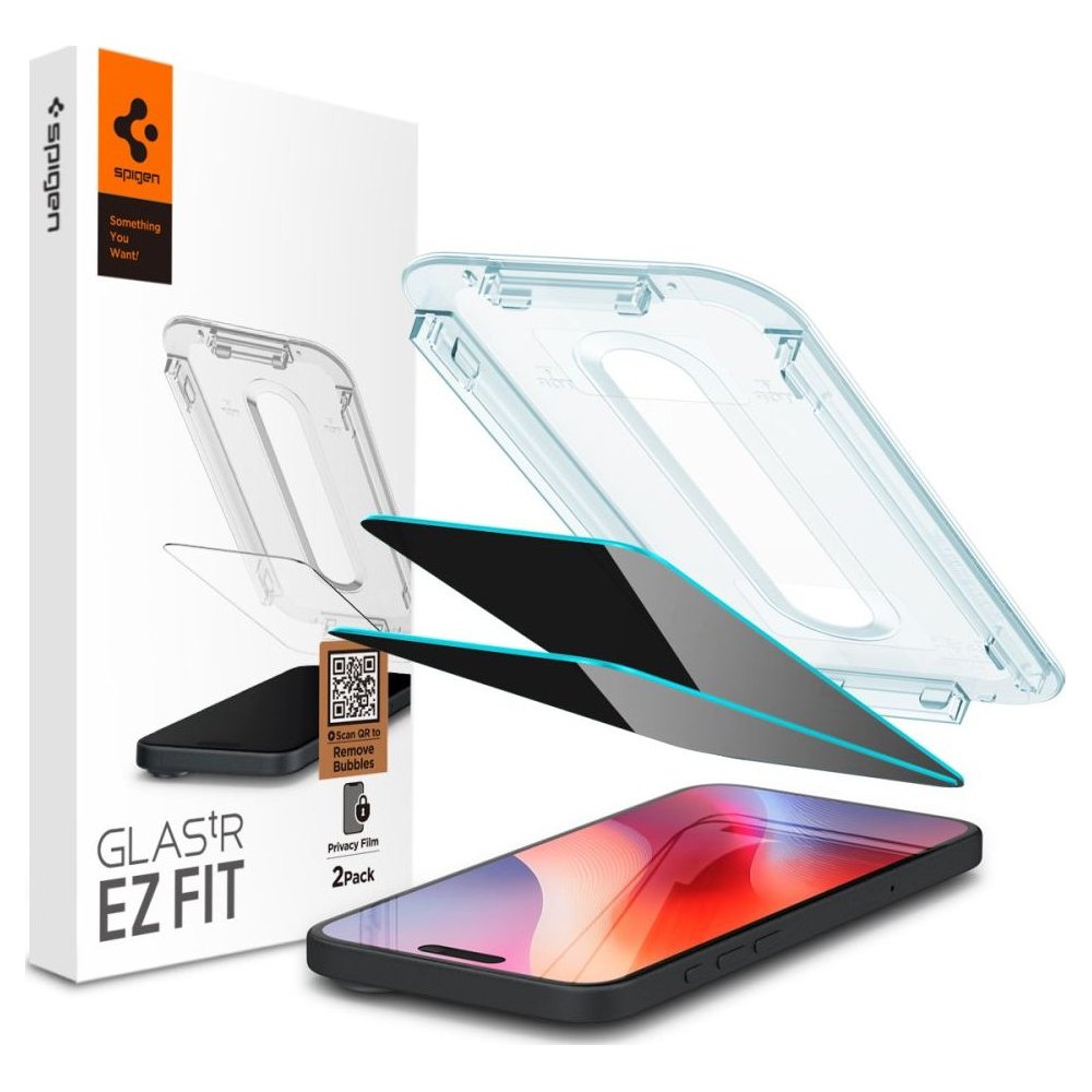 Spigen Glass tR EZ Fit 2 Pack pro iPhone 17 Pro Max