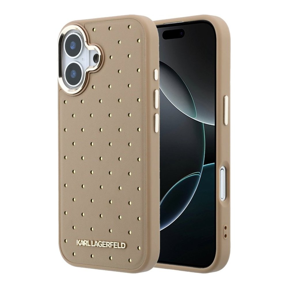 Karl Lagerfeld PU Perforated Gold Dots MagSafe pro iPhone 17