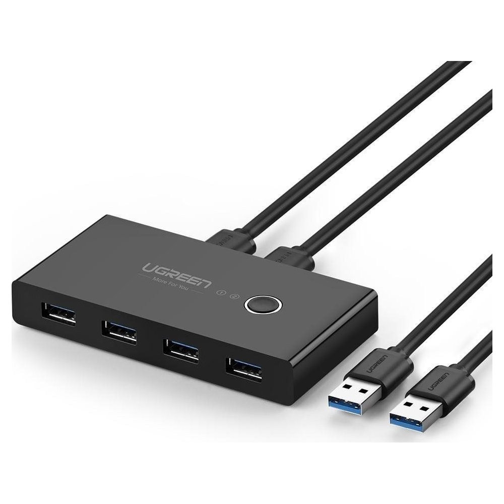 Ugreen USB 3.0 přepínač 2 na 4 s kabelovými připojeními