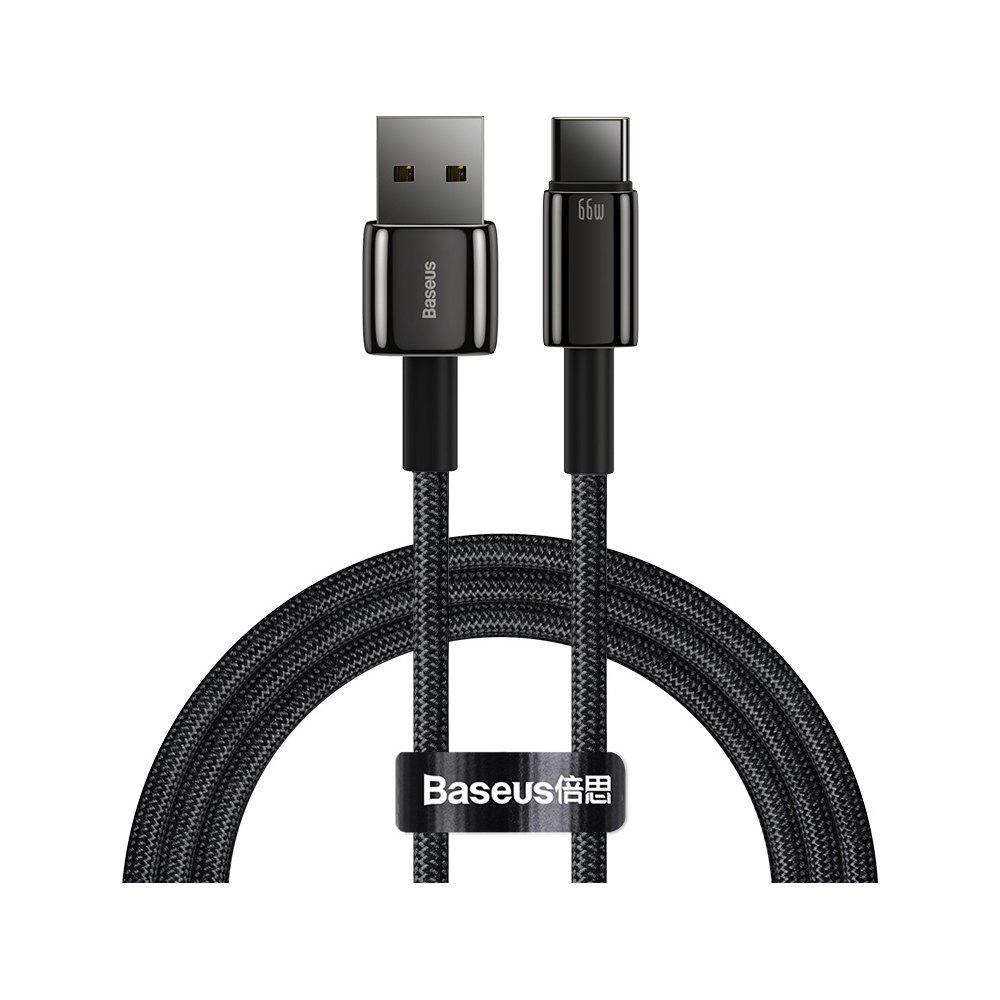 Baseus Tungsten Gold USB-C 1 m černý